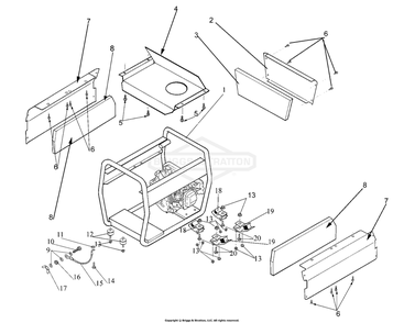 Part Location Diagram of 102297GS Briggs and Stratton Cradle red